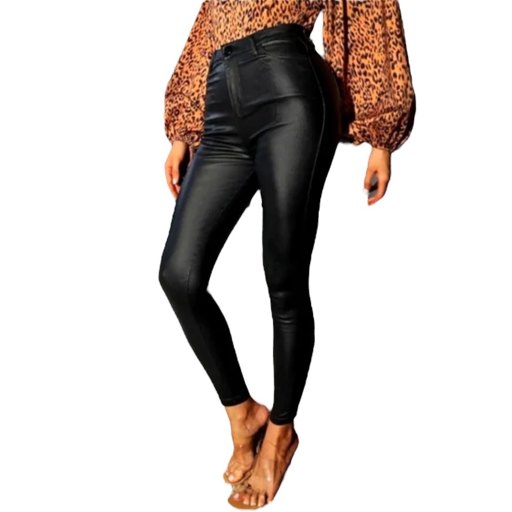 Apperloth Thermal Lined Faux Leather Skinny Pants